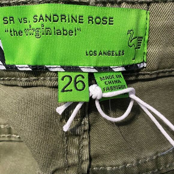 Sandrine Rose Free People Army Green Skinny Jeans Women's Size 26 - Picture 6 of 8